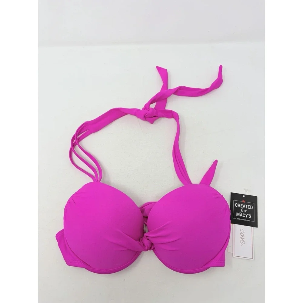 Salt + Cove Juniors Size Small Strappy Underwire Push-Up Bikini Top in Pink 1833